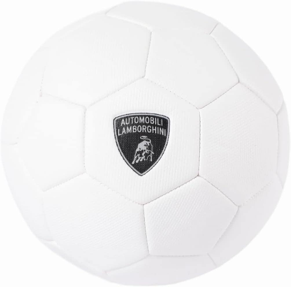 Lamborghini #3 Machine Sewing Pvc Soccer Ball - White (Size 3) Lamborghini Sports