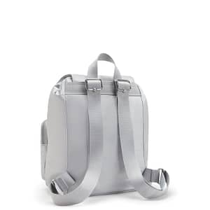 KIPLING Small Drawstring Backpack with Front Pockets Female Silver Glam Anto S  -  I7751-K2E Kipling