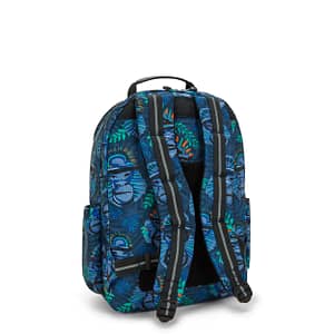 KIPLING Large Backpack with Separate Laptop Compartment Unisex Blue Monkey Fun Seoul College  -  I7973-8HJ Kipling