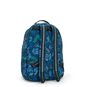 KIPLING Large backpack (with laptop compartment) Unisex Blue Monkey Fun Seoul Lap  -  I5816-8HJ Kipling