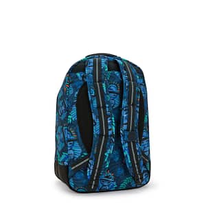 KIPLING Large backpack (with laptop protection) Unisex Blue Monkey Fun Class Room  -  I7090-8HJ Kipling