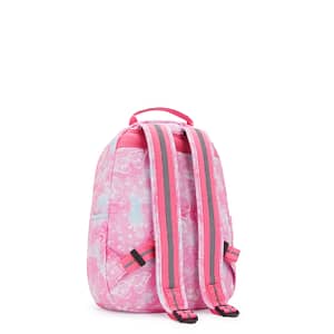 KIPLING Small Backpack (With Laptop Protection) Female Garden Clouds Seoul S  -  I5357-2PE Kipling