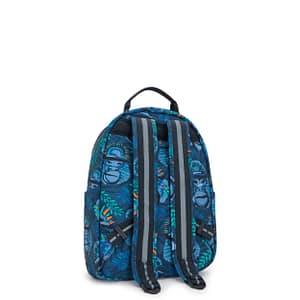 KIPLING Small Backpack (With Laptop Protection) Unisex Blue Monkey Fun Seoul S  -  I5357-8HJ Kipling