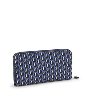 KIPLING Large wallet Female 3D K Blue Money World I3285-4JS Kipling