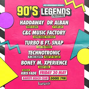 90's Legends Festival at Barasti in Dubai Nightlife