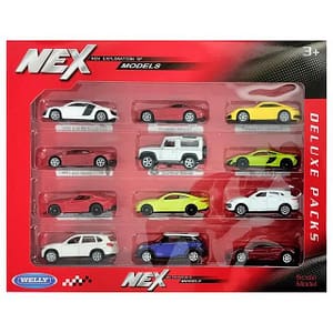 12 Diecast Metal Scale Model Car Set Welly Early Education