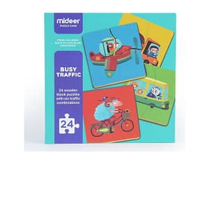 6 Busy Traffic Wooden Puzzles – 4 Pcs – Mideer 6 Busy Traffic Wooden Puzzles - 4 Pcs Mideer Jigsaw Puzzles