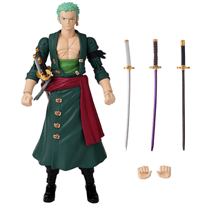 BANDAI One Piece Anime Heroes 6.5 Inches Roronoa Zoro – Bandai BANDAI One Piece Anime Heroes 6.5 Inches Roronoa Zoro Bandai Action Figures