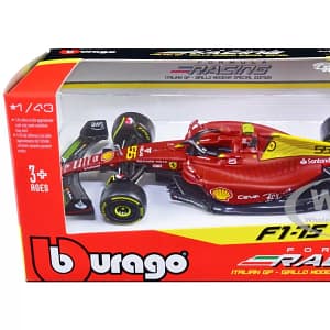 Bburago 1:43 Scale Formula Racing 2022 Ferrari F1-75 #55 Carlos Sainz Diecast Model – Bburago Bburago 1:43 Scale Formula Racing 2022 Ferrari F1-75 #55 Carlos Sainz Diecast Model Bburago Cars & Toys