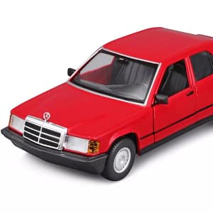 Bburago 18-21103 Model Car – Mercedes 190E '87 (Red, Scale 1:24) – Bburago Bburago 18-21103 Model Car - Mercedes 190E '87 (Red