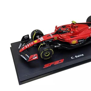 Bburago 18-36835S F1 Ferrari SF-23 #55 Carlos Sainz with Helmet 1:43 Scale Diecast Model – Bburago Bburago 18-36835S F1 Ferrari SF-23 #55 Carlos Sainz with Helmet 1:43 Scale Diecast Model Bburago Cars & Toys