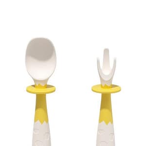 Bendable Cutlery For Kids – Yellow – Mideer Bendable Cutlery For Kids - Yellow Mideer Feeding