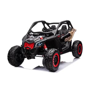 Can Am Maverick Licensed 24V Electric Ride On UTV Buggy, LED Lights, EVA Wheels, MP3, Parental Remote – Black – Maverick Can Am Maverick Licensed 24V Electric Ride On UTV Buggy