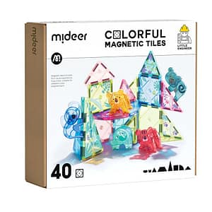 Colorful Magnetic Tiles 40 Pcs – Mideer Colorful Magnetic Tiles 40 Pcs Mideer Magnetic Toys