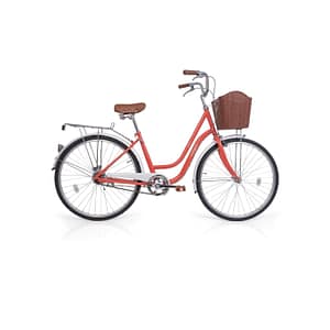 Fiona 24" Cruiser Bike – Peach – Mogoo Fiona 24" Cruiser Bike - Peach Mogoo Bicycles