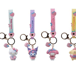 Hello Kitty – Keychain Peach Series PDQ12 WOC Assorted – Hello Kitty Hello Kitty - Keychain Peach Series PDQ12 WOC Assorted Hello Kitty Keychains