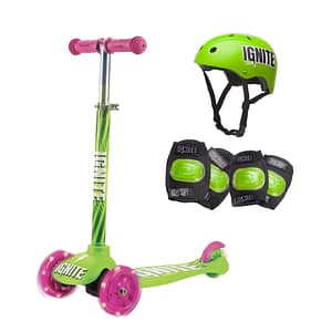 Ignite Glide Scooter 3-Wheeled Combo Pack Green – Ignite Ignite Glide Scooter 3-Wheeled Combo Pack Green Ignite Scooter