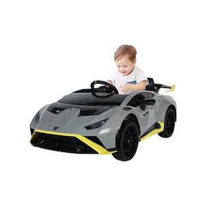 Lamborghini Hurcan Sto Kids Car – Grey (12V) – Lamborghini Lamborghini Hurcan Sto Kids Car - Grey (12V) Lamborghini Electric Car