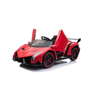 Lamborghini Veneno Kids Electric Car – Red (12V) – Lamborghini Lamborghini Veneno Kids Electric Car - Red (12V) Lamborghini Electric Car