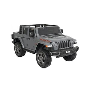 Licensed Battery Operated Jeep Rubicon Kids Car - Grey (12V) Jeep Electric Car