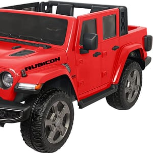 Licensed Battery Operated Jeep Rubicon Kids Car - Red (12V) Jeep Electric Car