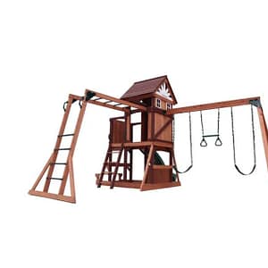 Mountpeak – Vinson Massif Swing Set And Playhouse w/ Wooden Roof – Mount Peak Mountpeak - Vinson Massif Swing Set And Playhouse w/ Wooden Roof Mount Peak Outdoor