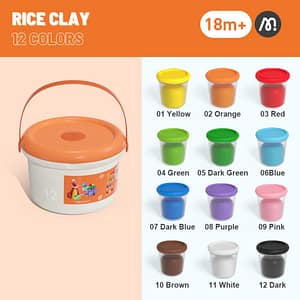 Rice Clay Bucket – 12 Colors – Mideer Rice Clay Bucket - 12 Colors Mideer Art & Craft
