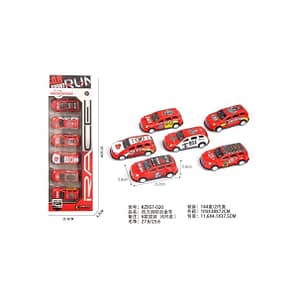 Sam Toys-6 Pcs Fire Rescue Pull Back Alloy Car – Sam Toys Sam Toys-6 Pcs Fire Rescue Pull Back Alloy Car Sam Toys Early Education