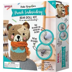 Sew Star – Punch Embroidery-Bear Doll Kit – Sew Star Sew Star - Punch Embroidery-Bear Doll Kit Sew Star Art & Craft