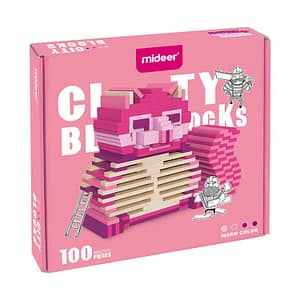 Wooden Blocks – Pink (100Pcs) – Mideer Wooden Blocks - Pink (100Pcs) Mideer Building Blocks