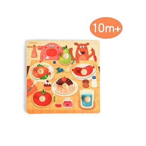 Wooden Peg Puzzle – Dinner Time – Mideer Wooden Peg Puzzle - Dinner Time Mideer Jigsaw Puzzles