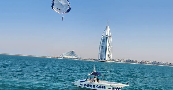 Parasailing In The Middle Of The Sea At 500ft For One Or Two Dubai