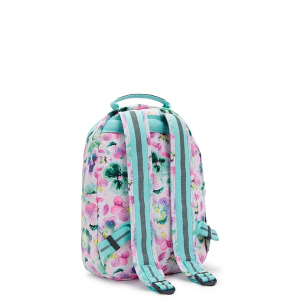 KIPLING Small Backpack (With Laptop Protection) Female Aqua Blossom Seoul S  -  I5357-7EC Kipling