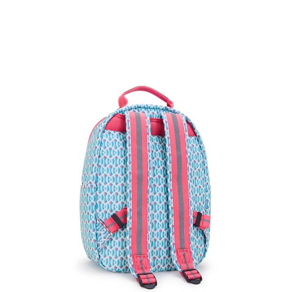 KIPLING Small Backpack (With Laptop Protection) Female Dreamy Geo C Seoul S  -  I5357-D1W Kipling