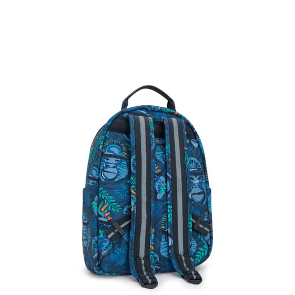 KIPLING Small Backpack (With Laptop Protection) Unisex Blue Monkey Fun Seoul S  -  I5357-8HJ Kipling