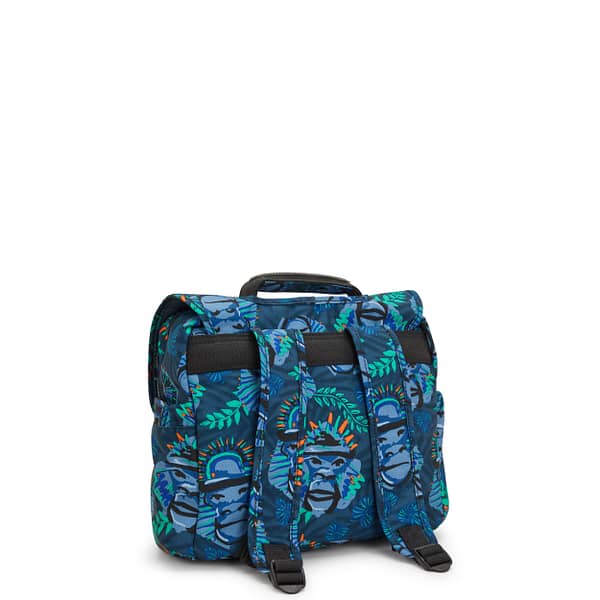 KIPLING Small School Bag with Adjustable Straps Unisex Blue Monkey Fun Codie S  -  I7910-8HJ Kipling