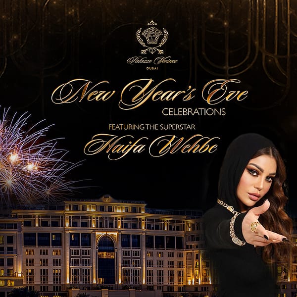 New Year's Eve celebrations featuring Haifa Wehbe at Palazzo Versace Dubai New Years Eve Events