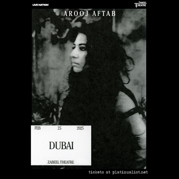 Live Nation Middle East presents Arooj Aftab at Zabeel Theatre in Dubai Concerts