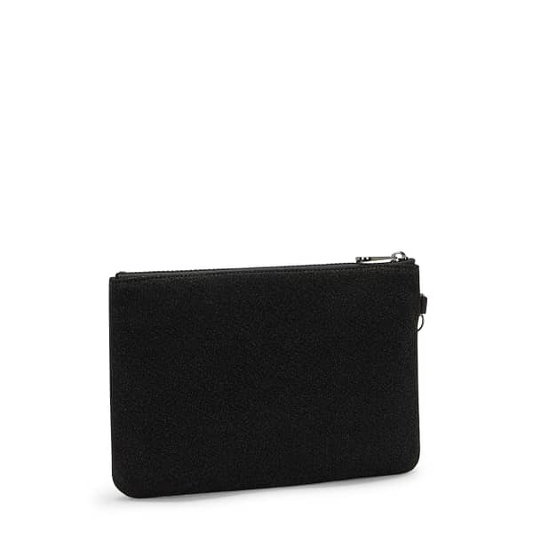 KIPLING Large Flat Pouch (with wristlet) Female Going Out Black Fancy I5780-3FP Kipling