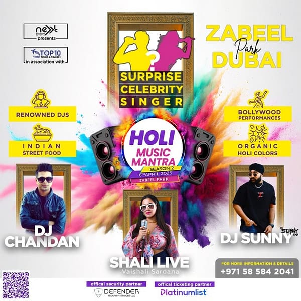 Holi Music Mantra Season 2 at Zabeel Park Amphitheater in Dubai Holi Events