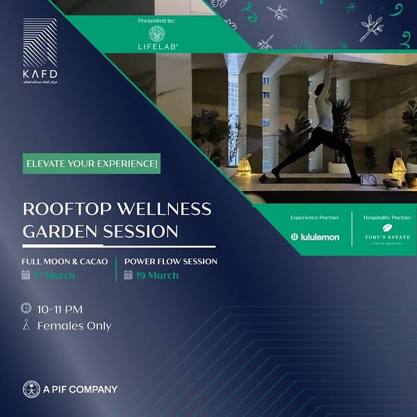 Rooftop Wellness Garden at KAFD in Riyadh Health and Wellness