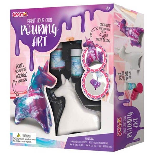 Sew Star - Paint Your Own Pouring Art Unicorn Sew Star Art & Craft