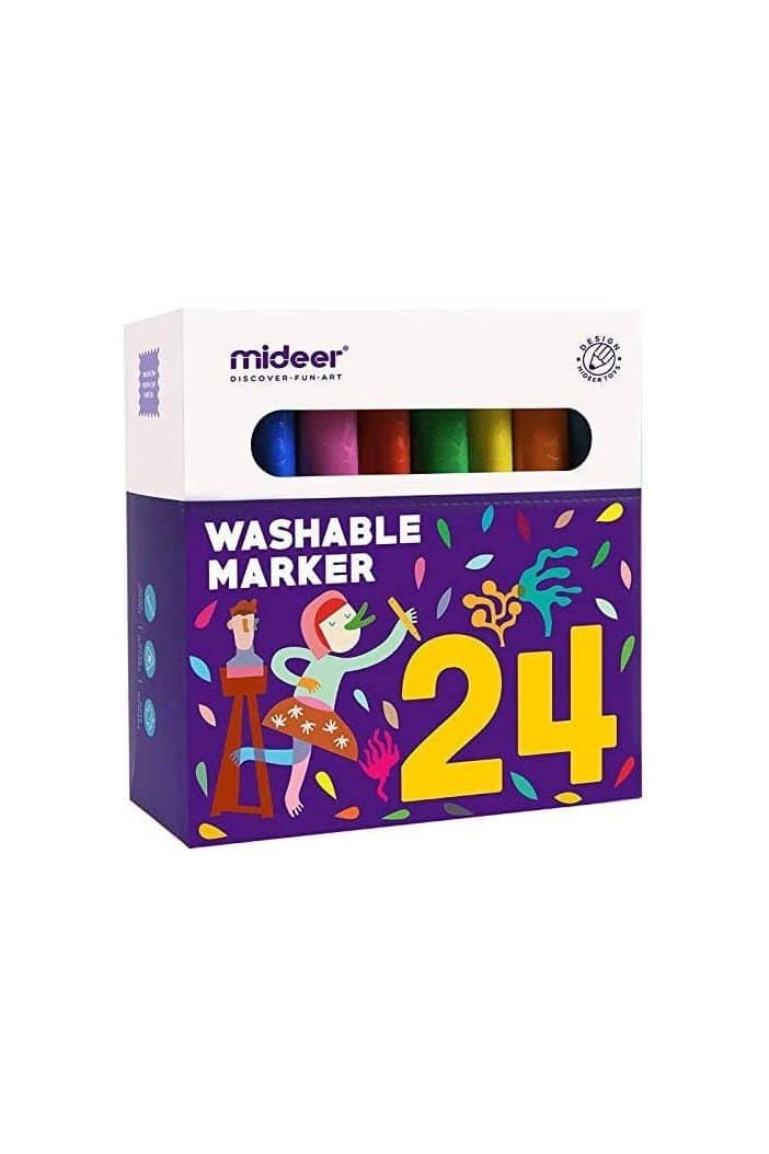 Washable Markers - 24 Colors Mideer Art & Craft