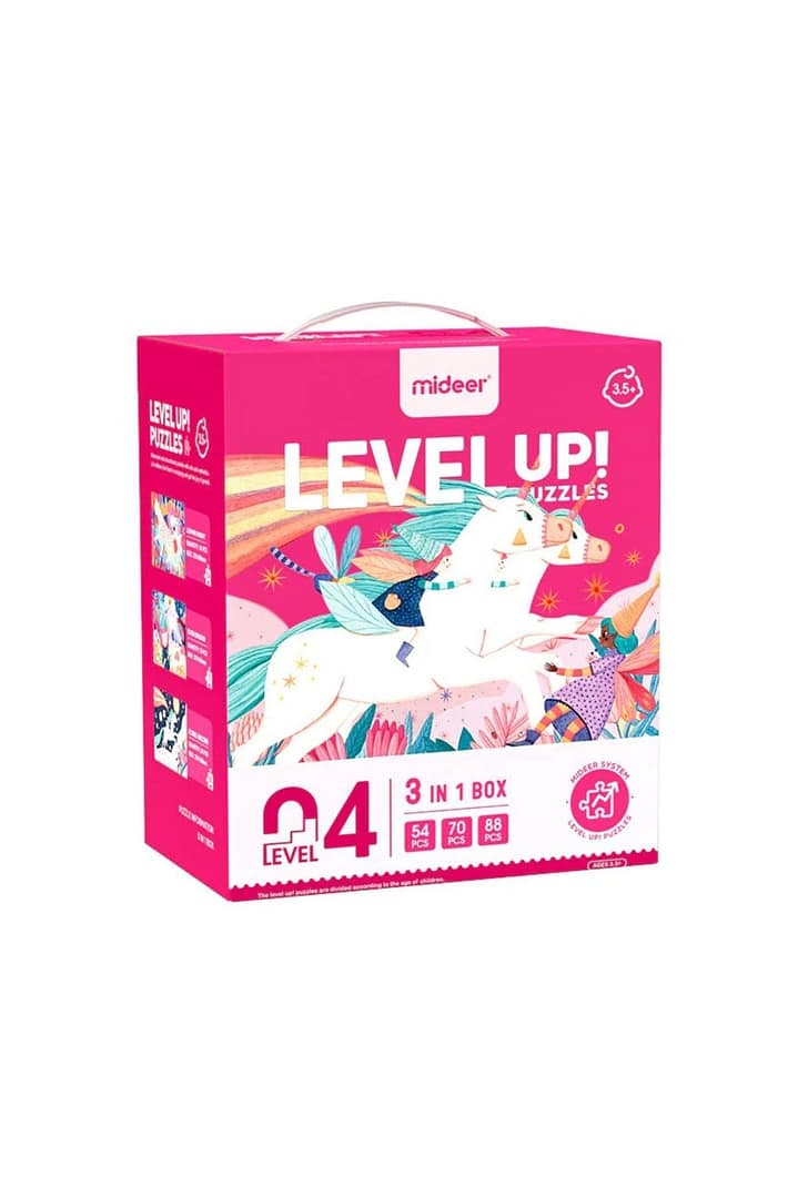 Level Up Puzzles - Unicorn (3 In 1) Level 4 Mideer Jigsaw Puzzles