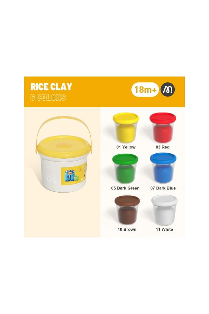 Rice Clay Bucket - 6 Colors Mideer Art & Craft