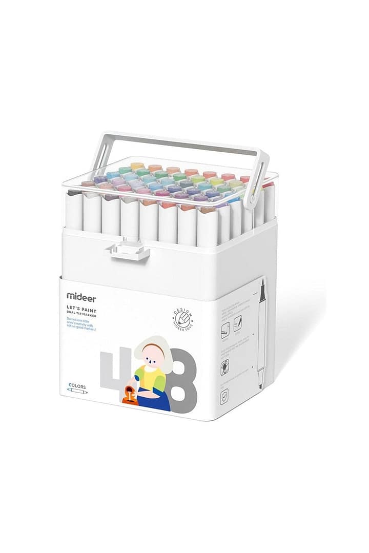 Dual Tip Markers – 48 Colors – Mideer Dual Tip Markers - 48 Colors Mideer Art & Craft