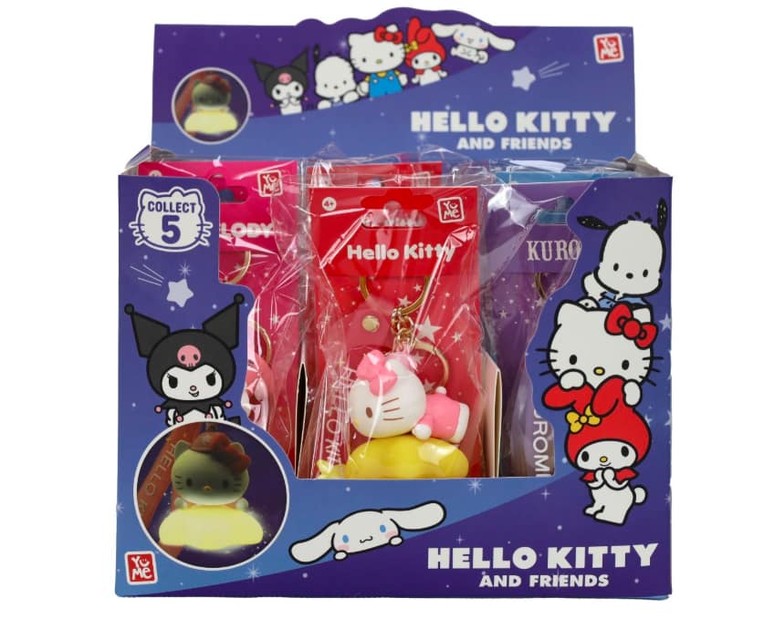 Hello Kitty – Keychain Light Up Star PDQ12 WOC Battery Operated Assorted – Hello Kitty Hello Kitty - Keychain Light Up Star PDQ12 WOC Battery Operated Assorted Hello Kitty Keychains