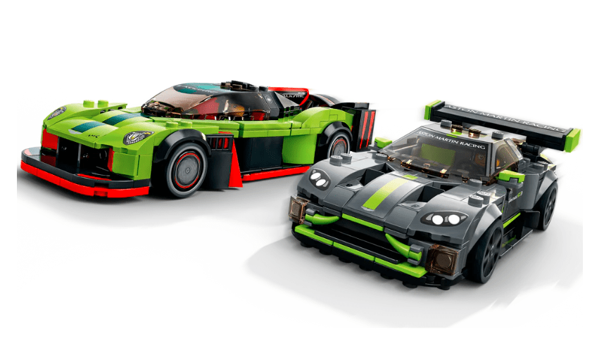 Lego Aston Martin Valkyrie AMR Pro and Aston Martin Vantage GT3 Lego Cars