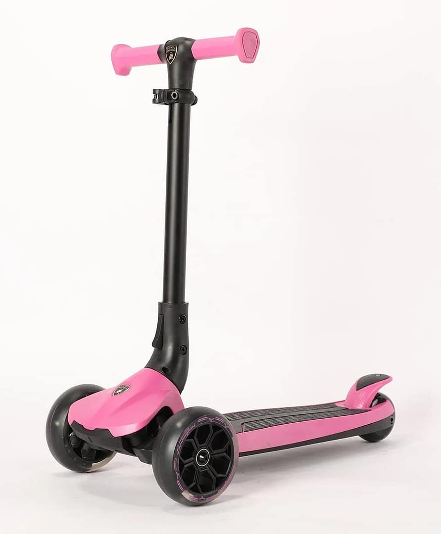 Lamborghini 3-Wheel Kids Scooter with Adjustable Height – Pink – Lamborghini Lamborghini 3-Wheel Kids Scooter with Adjustable Height - Pink Lamborghini Scooter