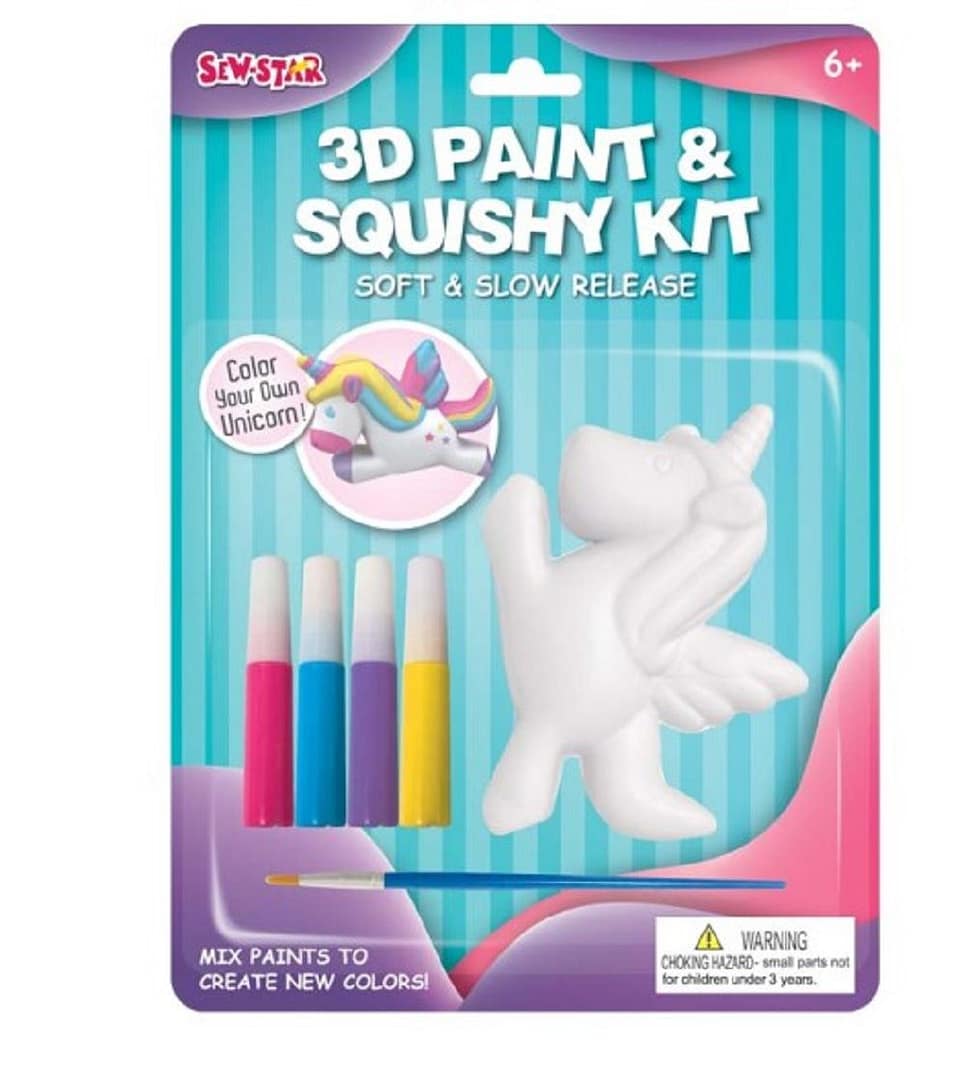 Sew Star - 3D Paint And Squishy Kit - Unicorn Sew Star Art & Craft